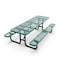Flash Furniture Mantilla Rectangle Picnic Table, Green, Expanded Metal Mesh Top, Black Frame, 8 ft L SLF-EML-96-GN-GG - alternate 4